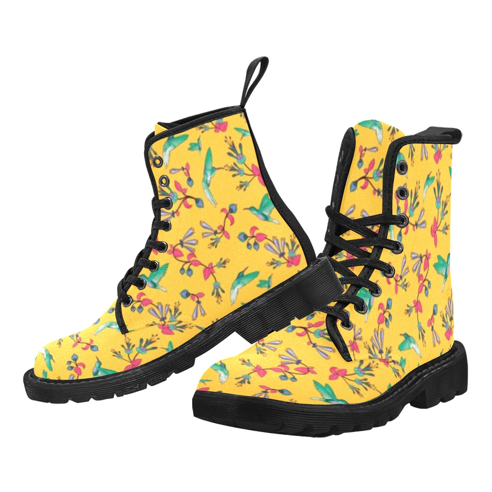 Swift Pastel Yellow Boots for Men (Black)