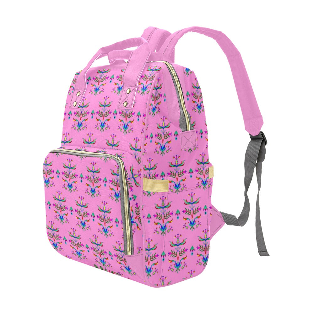 Dakota Damask Cheyenne Pink Multi-Function Diaper Backpack/Diaper Bag