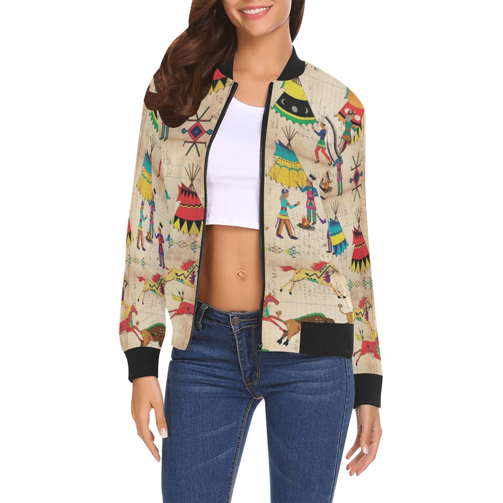 Gathering of the Chiefs Bomber Jacket for Women (Model H19)