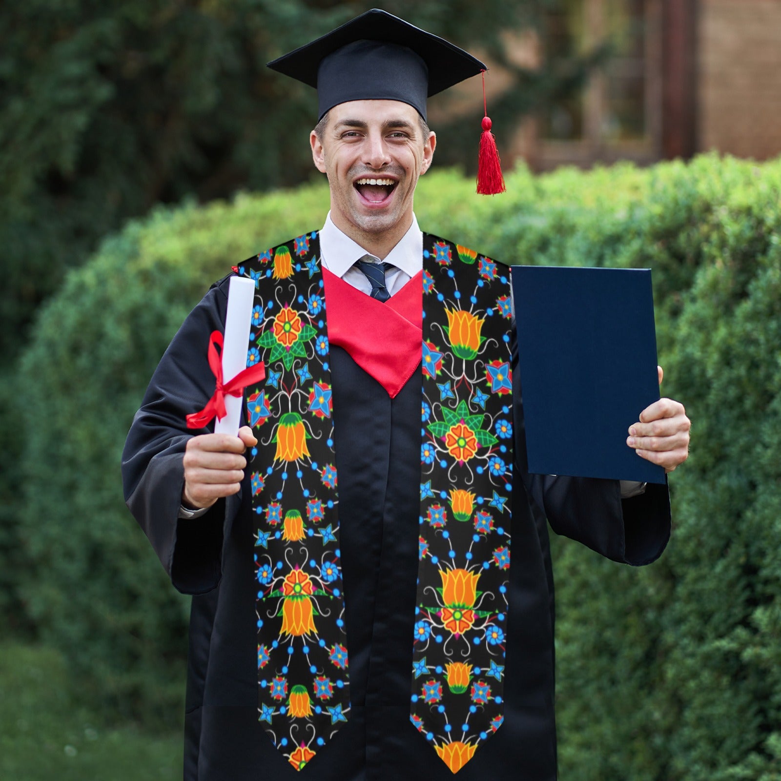 Floral Damask Graduation Stole