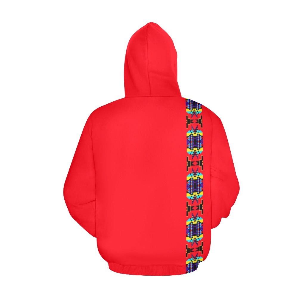 Red Blanket Strip II Hoodie for Men (USA Size)