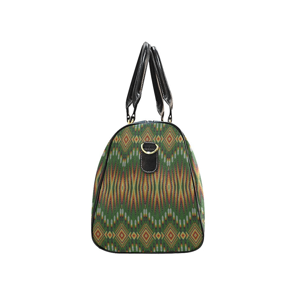 Fire Feather Green Waterproof Travel Bag