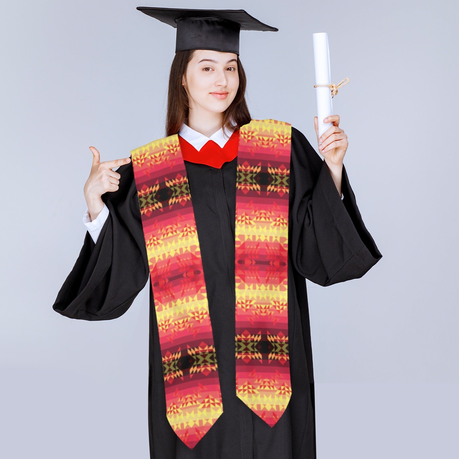 Soleil Fusion Rouge Graduation Stole