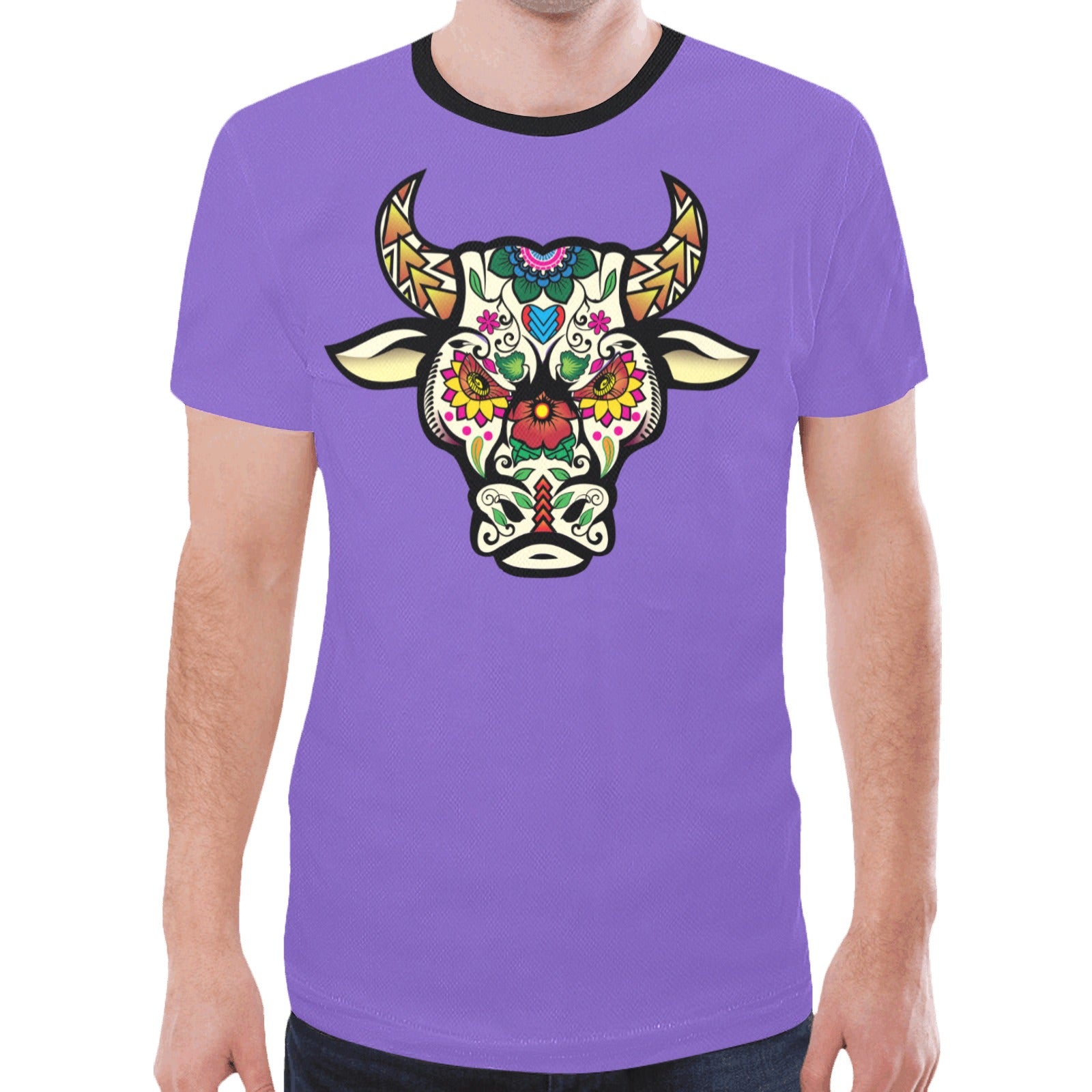 Bull Spirit Guide (Purple) T-shirt for Men