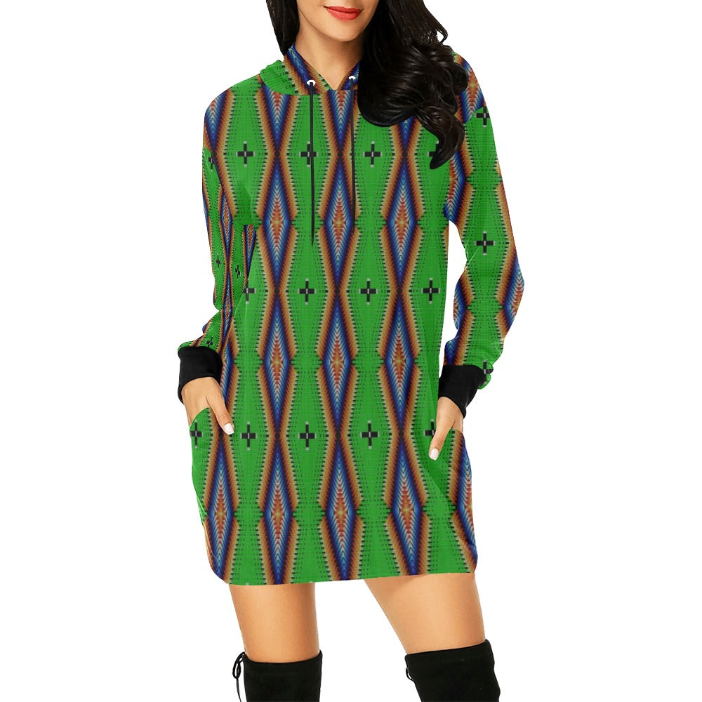 Diamond in the Bluff Lime Hoodie Dress