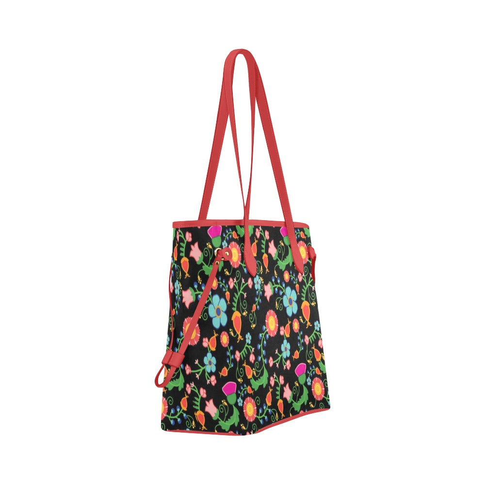 Bee Spring Night Clover Canvas Tote Bag