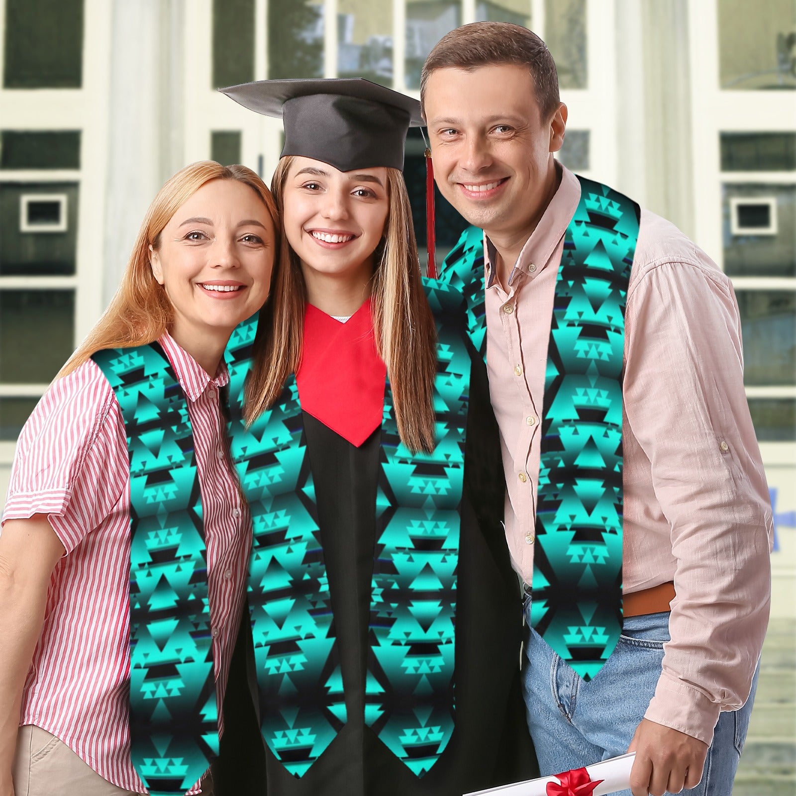 Dark Teal Winter Camp Graduation Stole