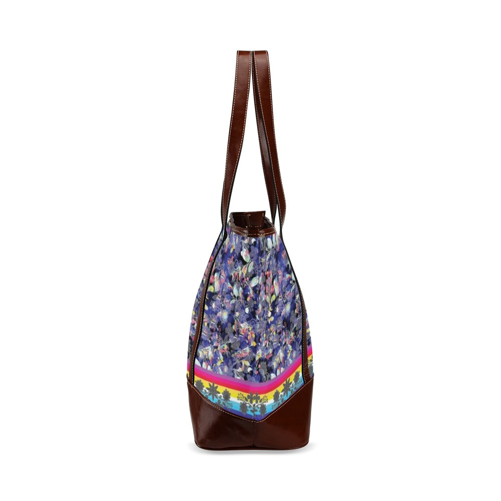 Culture in Nature Blue Tote Handbag