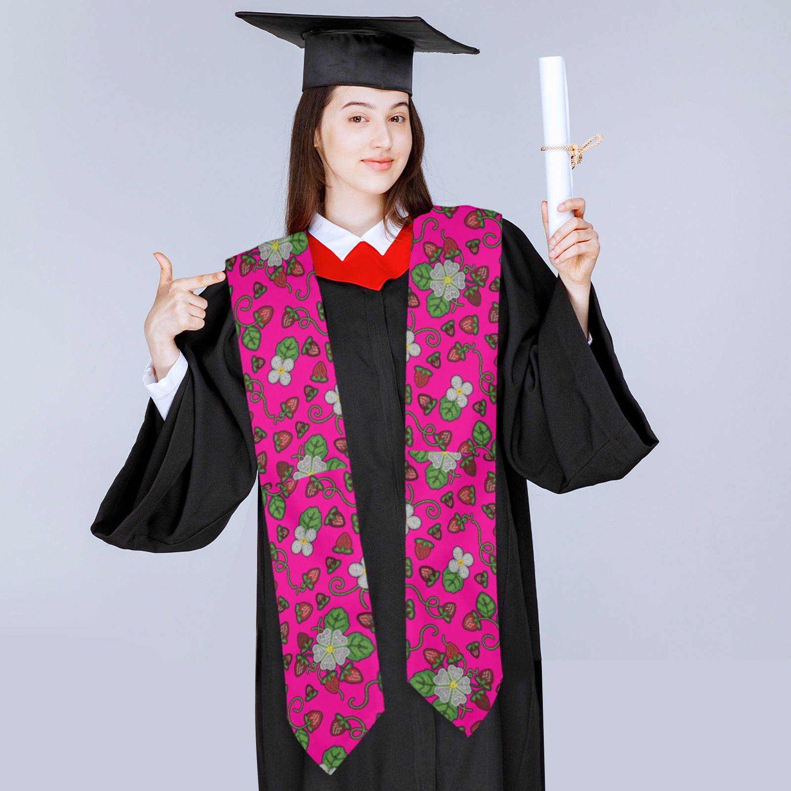 Strawberry Dreams Blush Graduation Stole