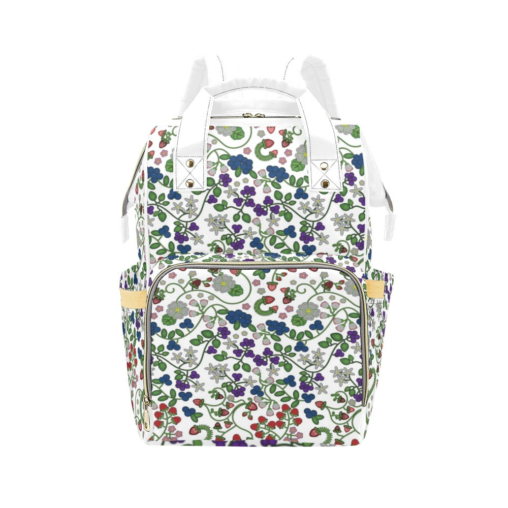 Grandmother Stories White Multi-Function Diaper Backpack/Diaper Bag