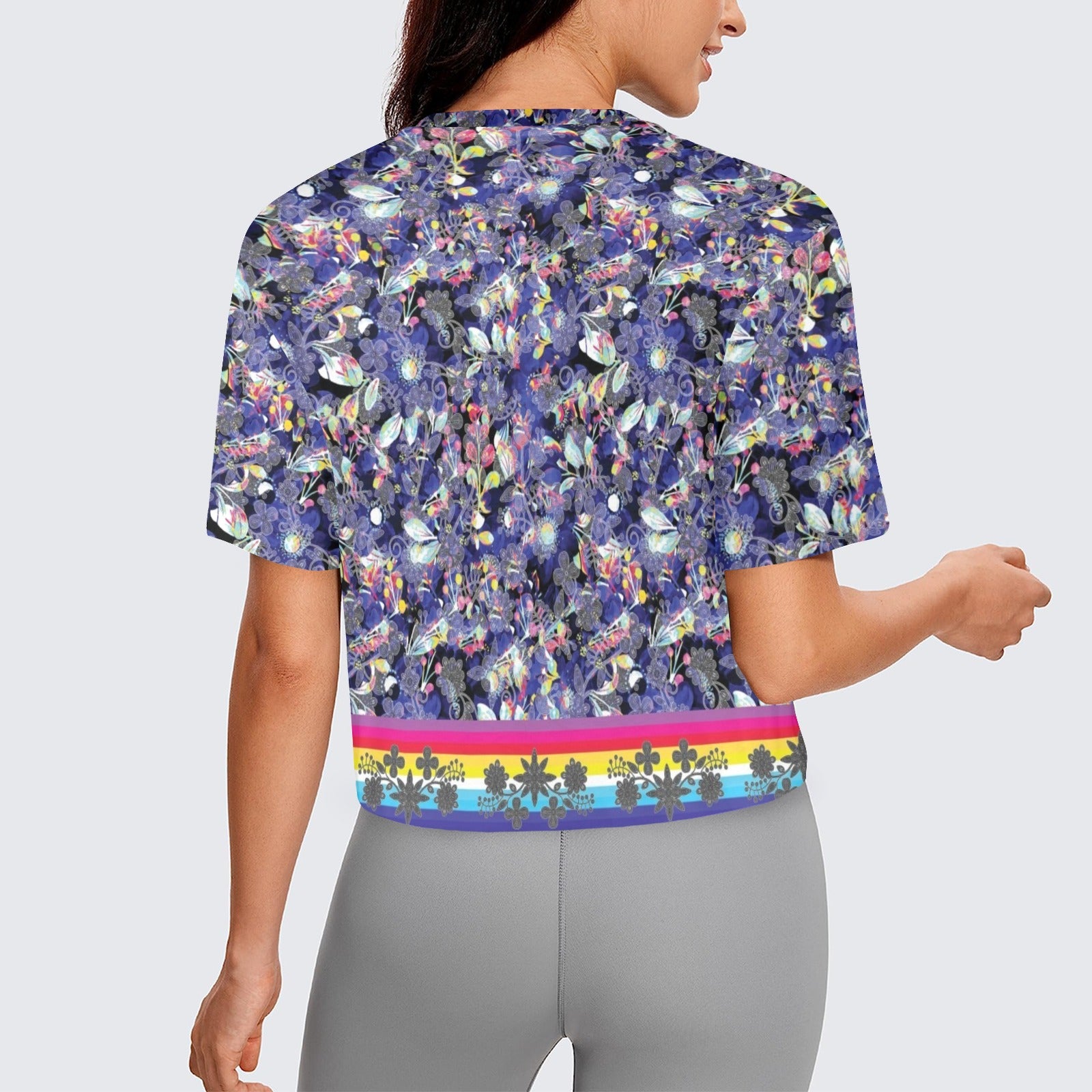 Culture in Nature Blue Women's Cropped T-shirt