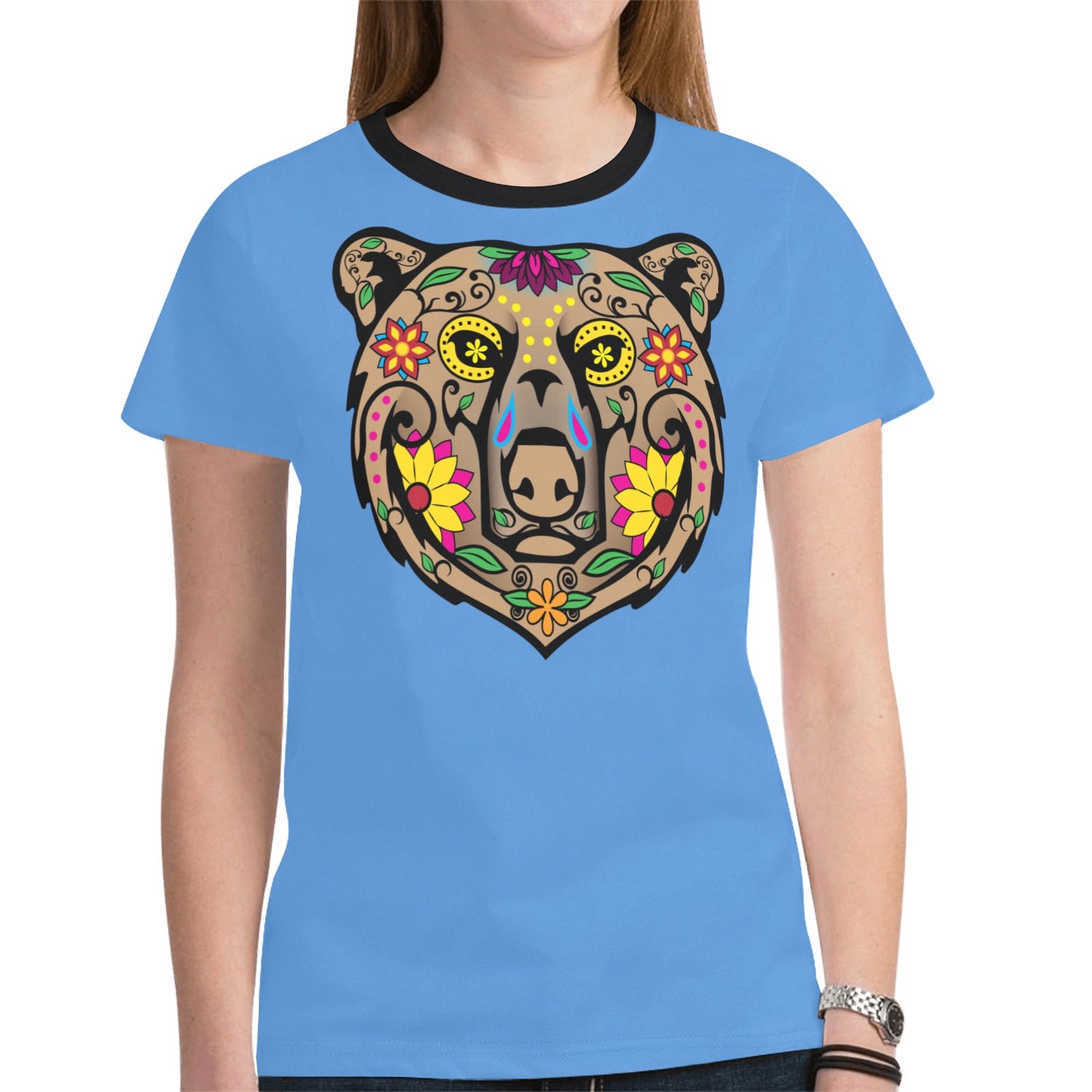 Bear Spirit Guide (Blue) T-shirt for Women