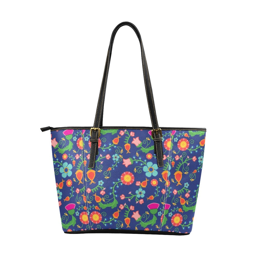 Bee Spring Twilight Leather Tote Bag/Large