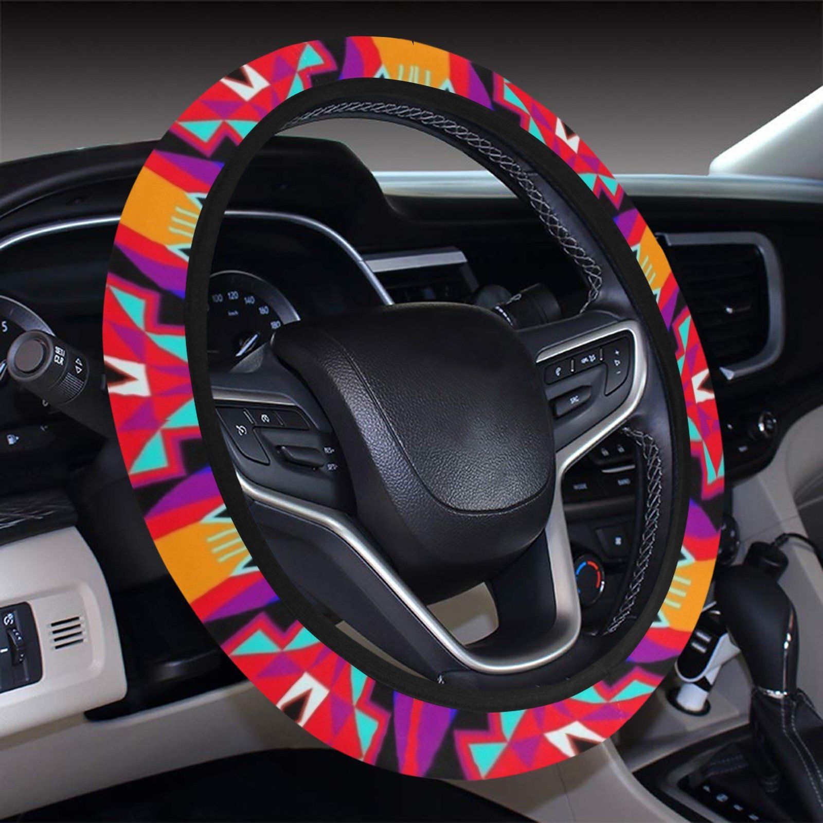 Fancy Bustle Steering Wheel Cover with Elastic Edge Steering Wheel Cover with Elastic Edge e-joyer 