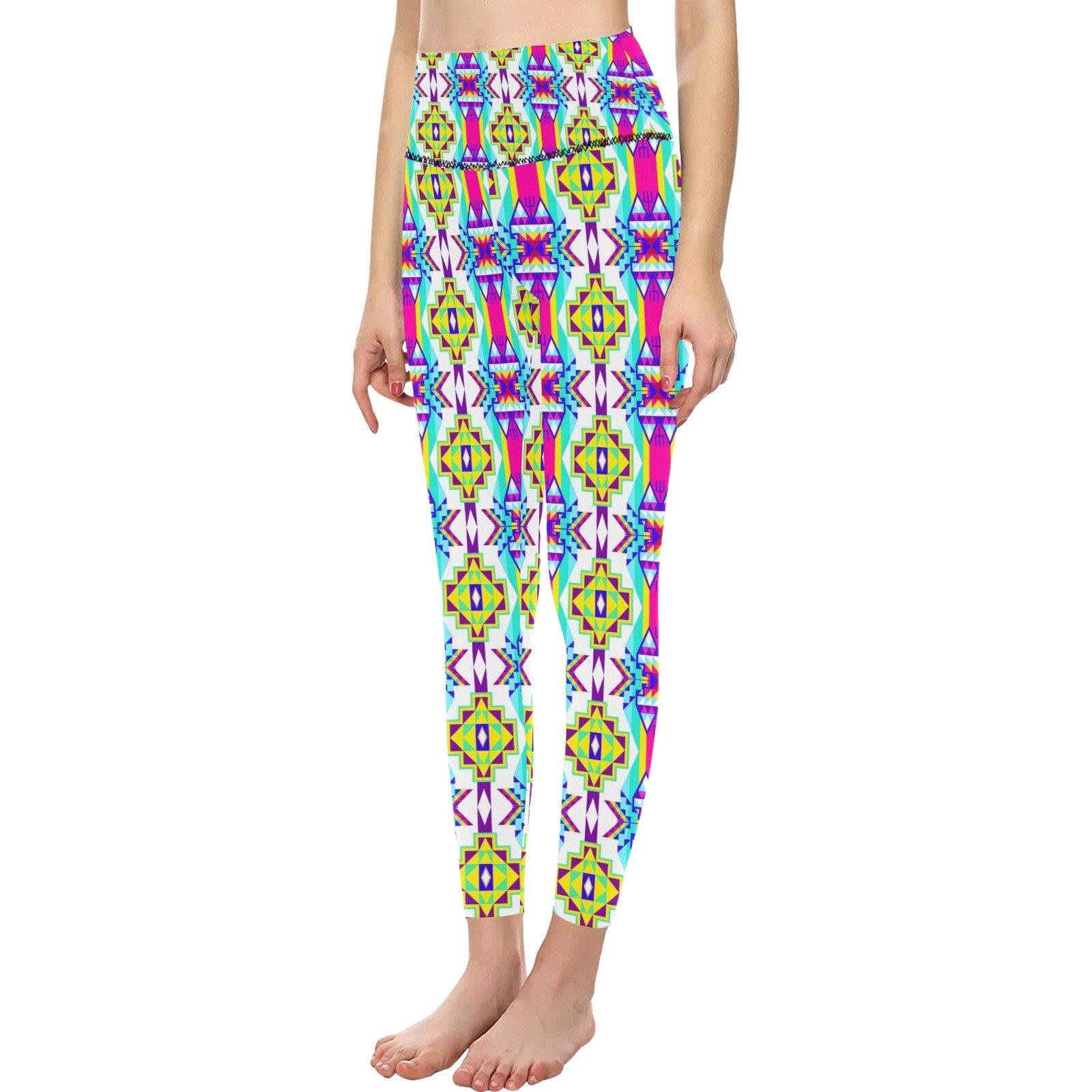 Fancy Champion All Over Print High-Waisted Leggings (Model L36) High-Waisted Leggings (L36) e-joyer 
