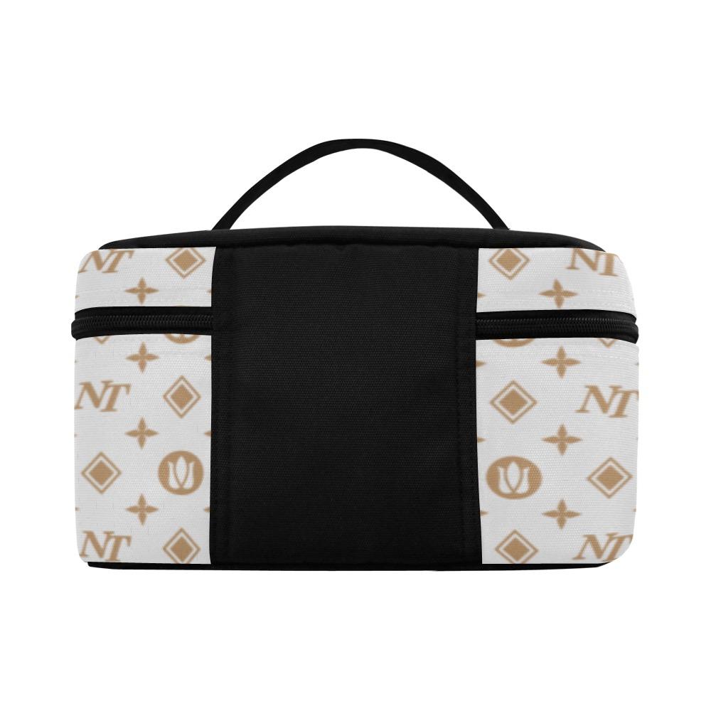 Fancy NT White Cosmetic Bag/Large (Model 1658) Cosmetic Bag e-joyer 