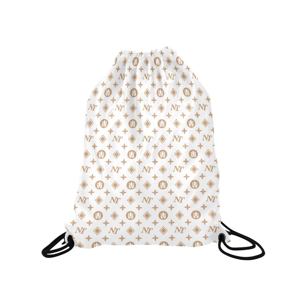 Fancy NT White Medium Drawstring Bag Model 1604 (Twin Sides) 13.8"(W) * 18.1"(H) Medium Drawstring Bag (1604) Twin Sides e-joyer 