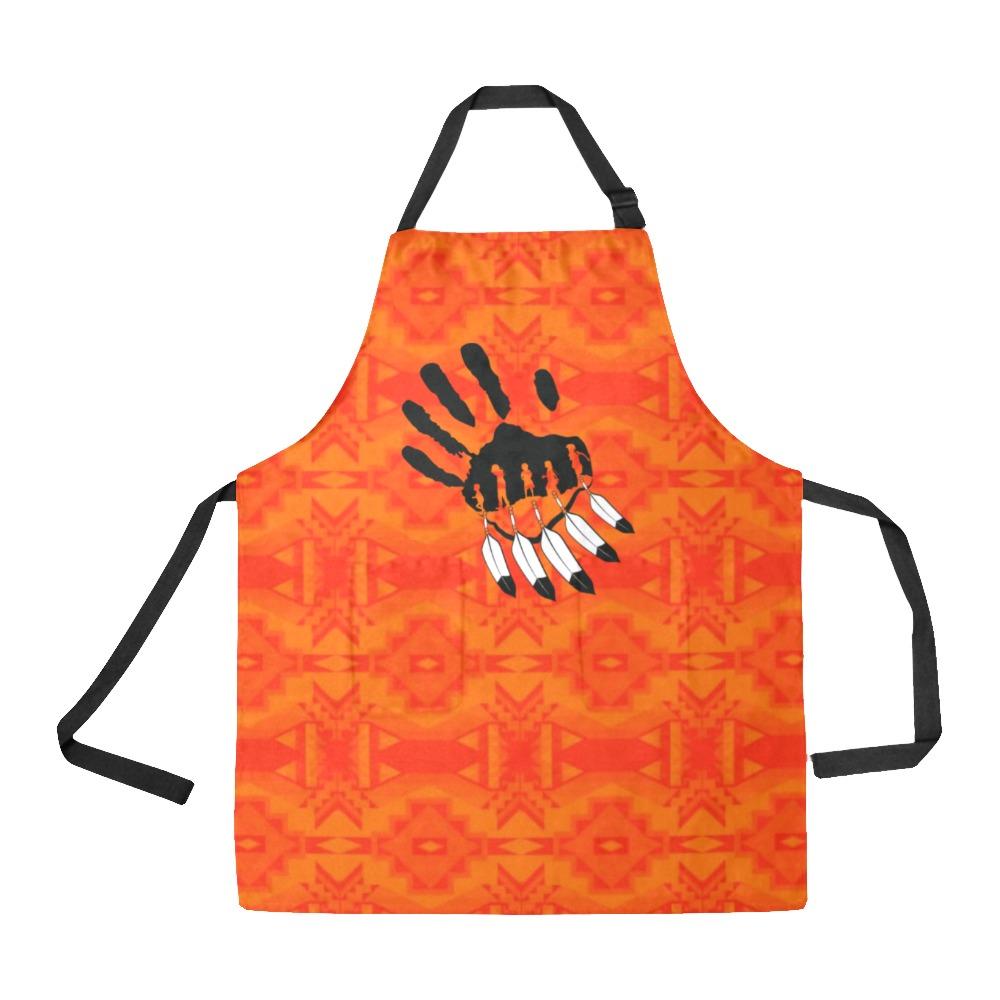 Fancy Orange A feather for each All Over Print Apron All Over Print Apron e-joyer 