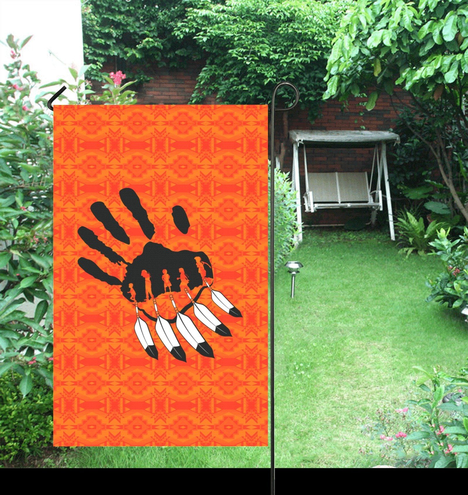 Fancy Orange - A feather for Each Garden Flag 36''x60'' (Two Sides Printing) Garden Flag 36‘’x60‘’ (Two Sides) e-joyer 