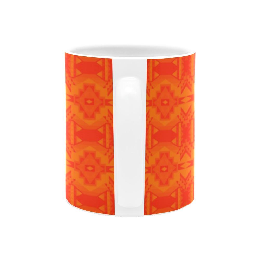 Fancy Orange A feather for each White Mug(11OZ) White Mug e-joyer 