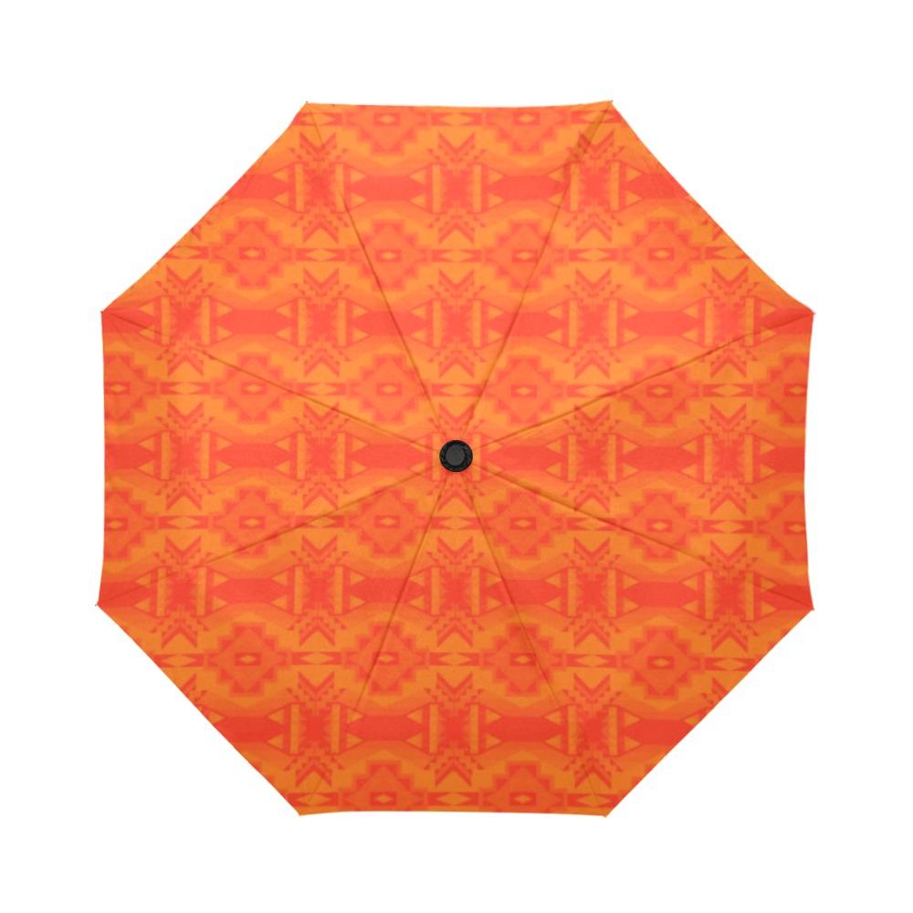 Fancy Orange Auto-Foldable Umbrella (Model U04) Auto-Foldable Umbrella e-joyer 