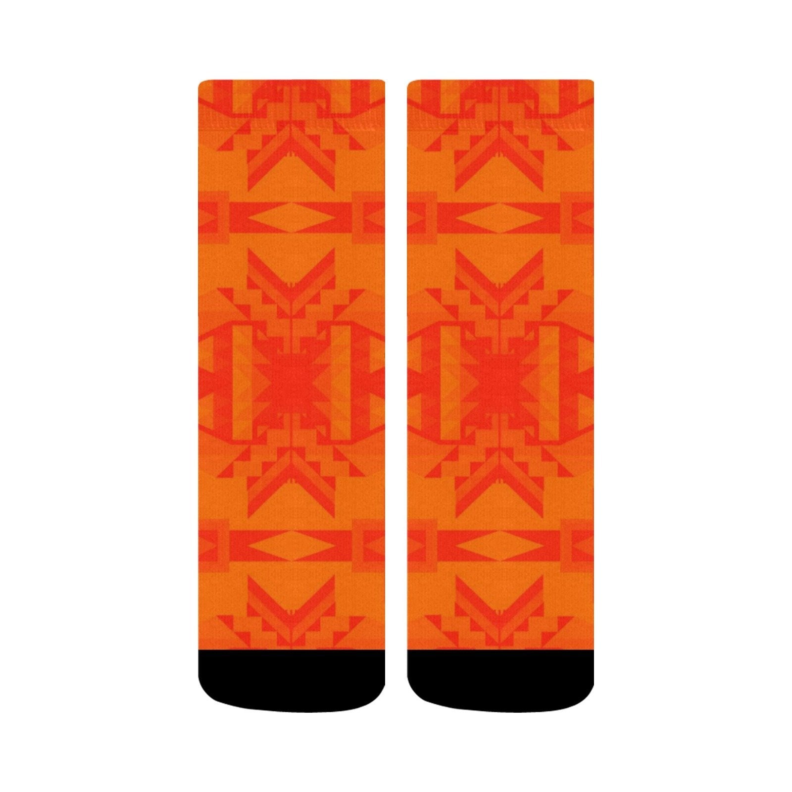 Fancy Orange Crew Socks Crew Socks e-joyer 