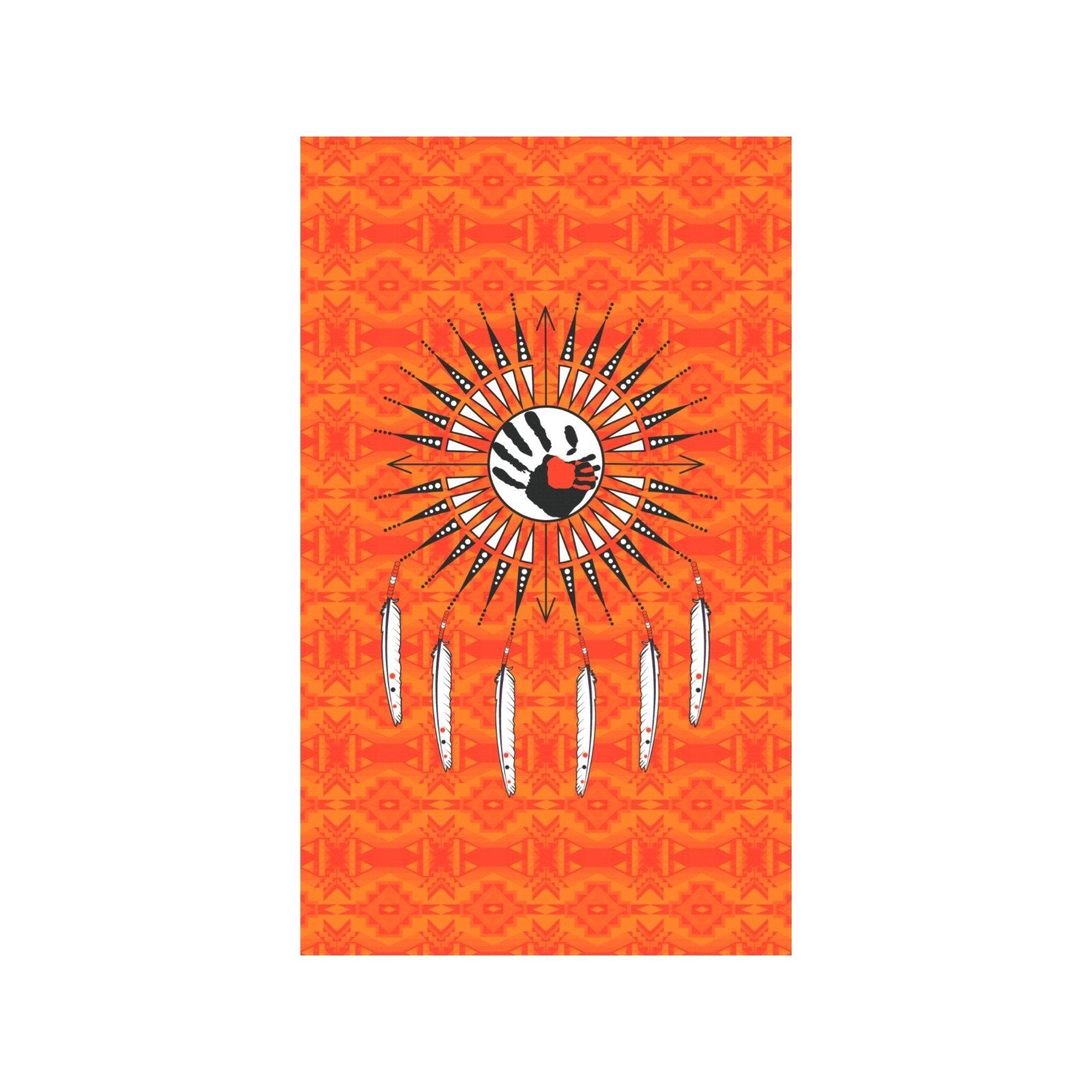 Fancy Orange - Feather Directions Garden Flag 36''x60'' (Two Sides Printing) Garden Flag 36‘’x60‘’ (Two Sides) e-joyer 