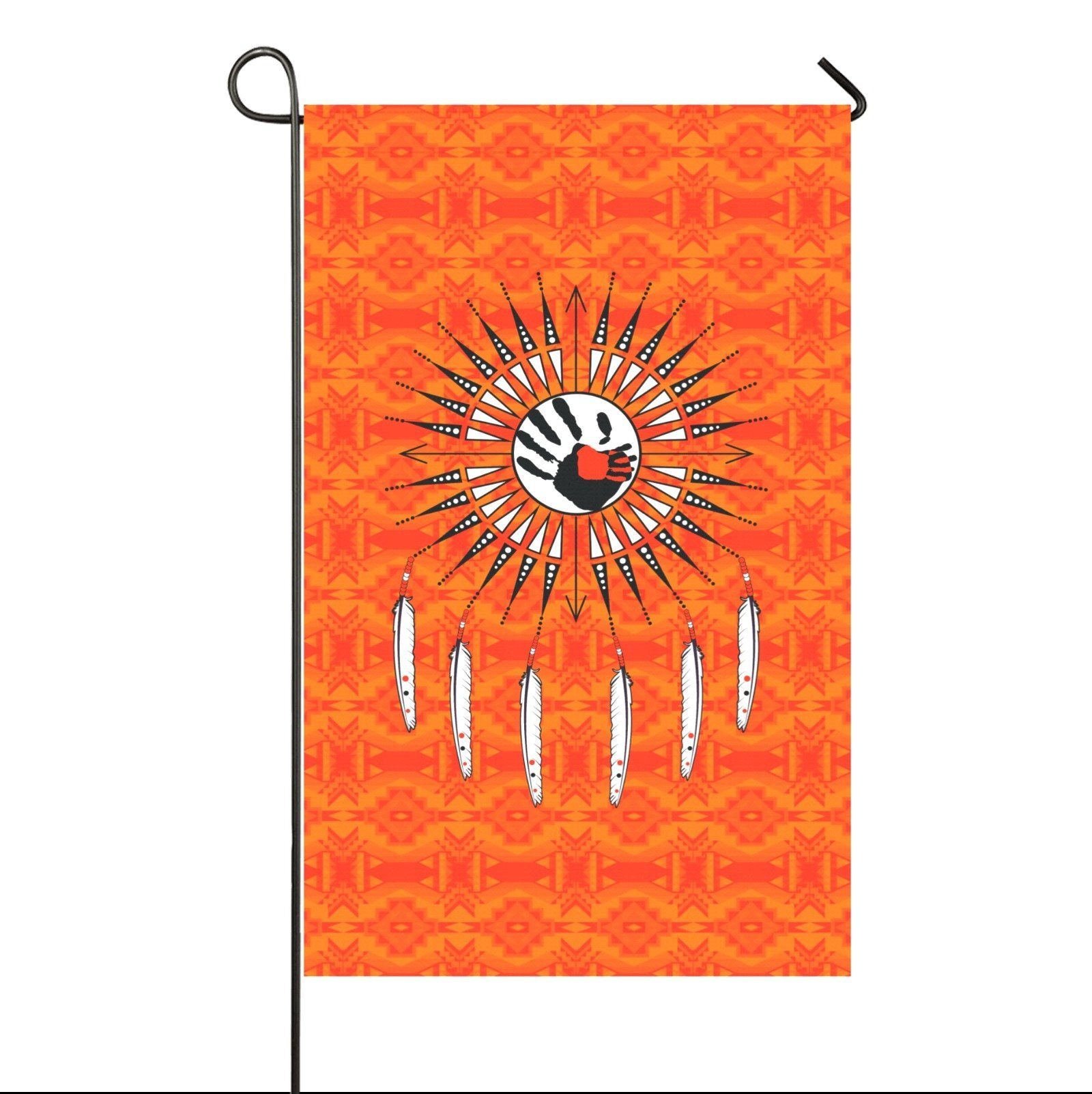 Fancy Orange - Feather Directions Garden Flag 36''x60'' (Two Sides Printing) Garden Flag 36‘’x60‘’ (Two Sides) e-joyer 