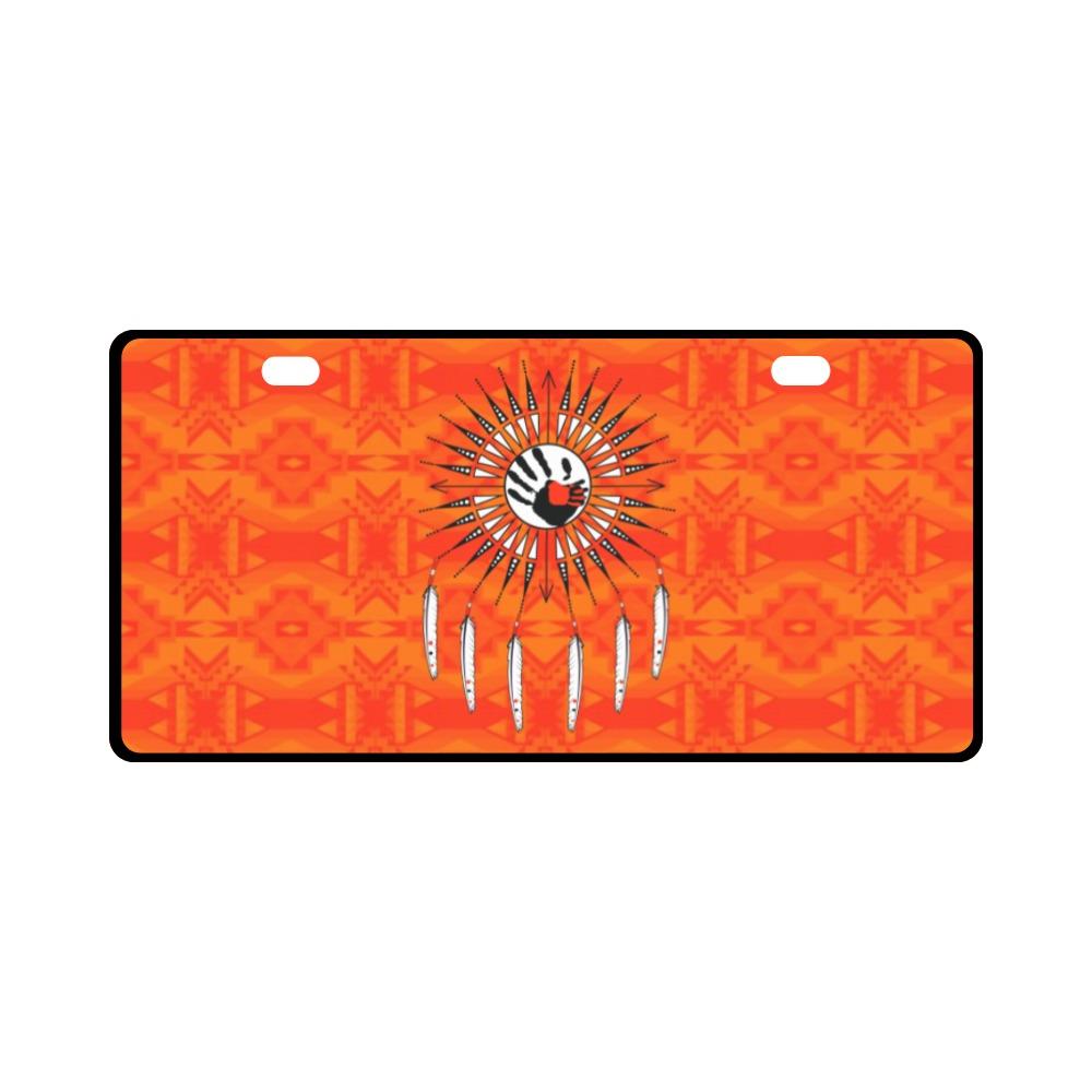 Fancy Orange Feather Directions License Plate License Plate e-joyer 