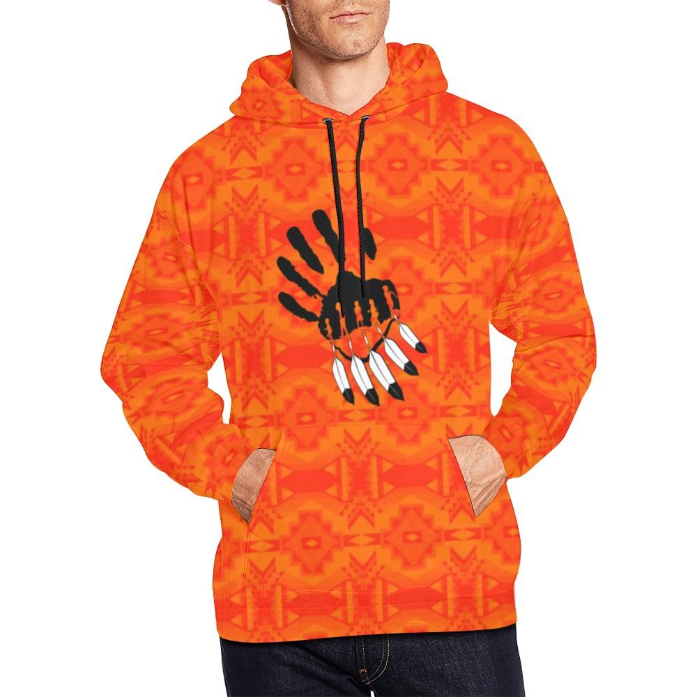 Fancy Orange Orange A feather for each All Over Print Hoodie for Men (USA Size) (Model H13) All Over Print Hoodie for Men (H13) e-joyer 