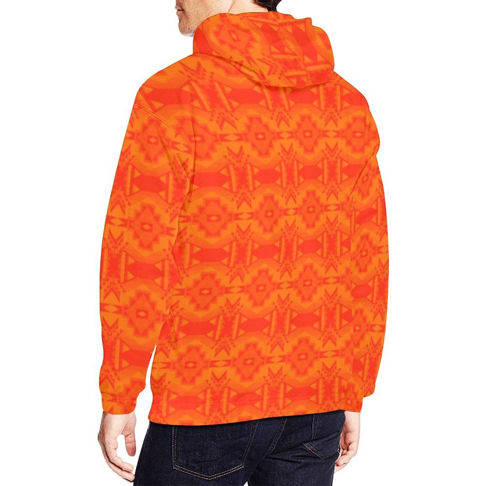 Fancy Orange Orange A feather for each All Over Print Hoodie for Men (USA Size) (Model H13) All Over Print Hoodie for Men (H13) e-joyer 