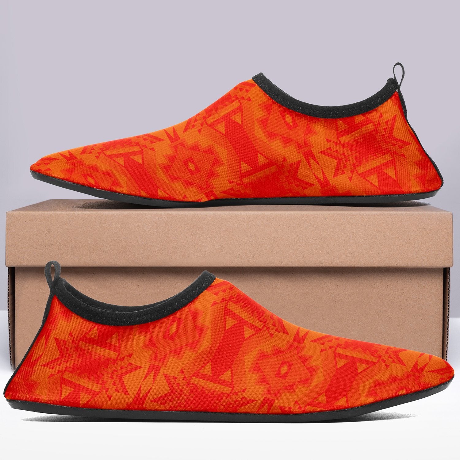 Fancy Orange Sockamoccs Slip On Shoes Herman 