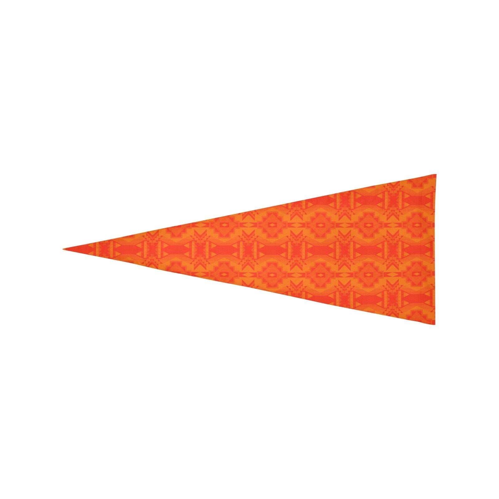 Fancy Orange Trigonal Garden Flag 30"x12" Trigonal Garden Flag 30"x12" e-joyer 