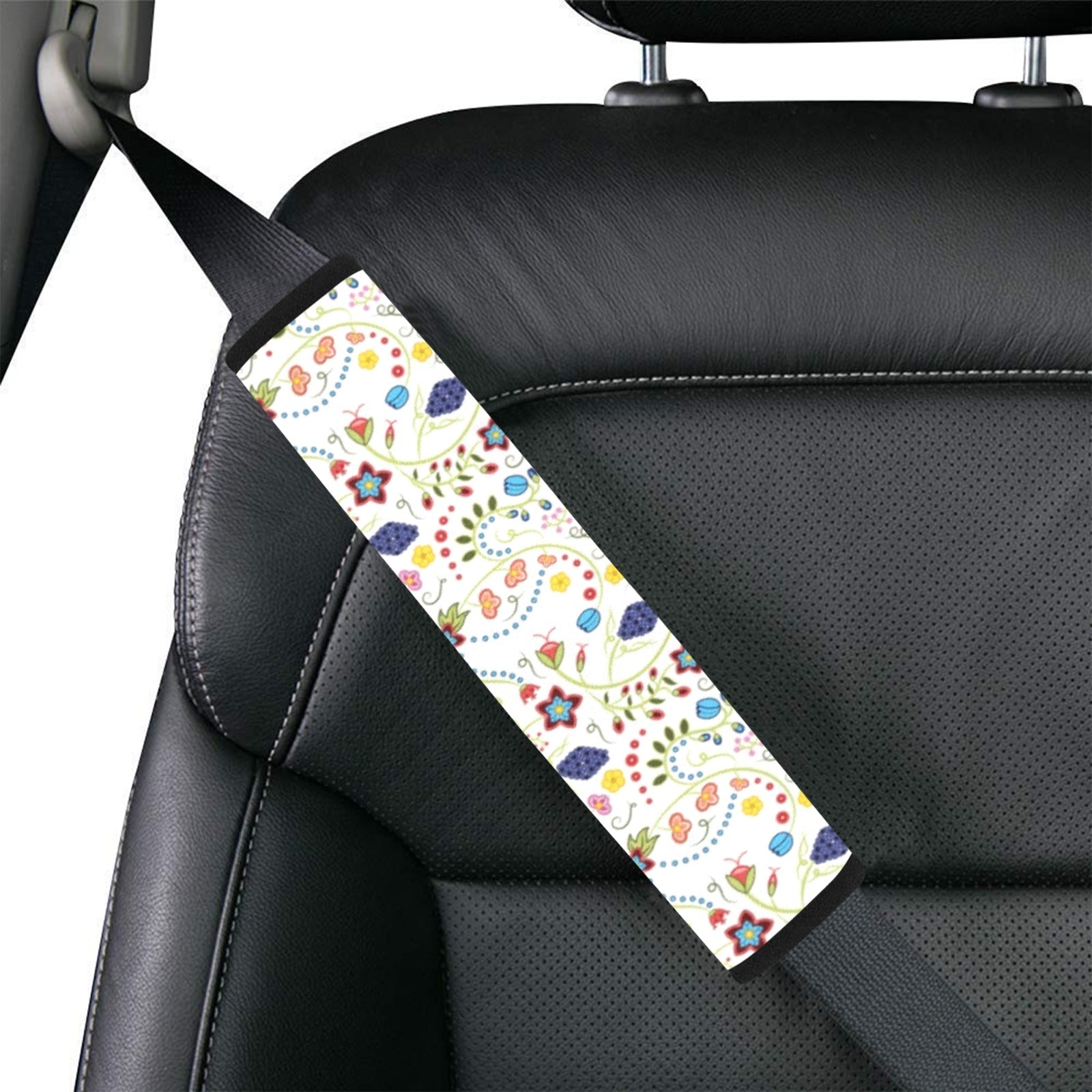 Fresh Fleur Car Seat Belt Cover 7''x12.6'' (Pack of 2)