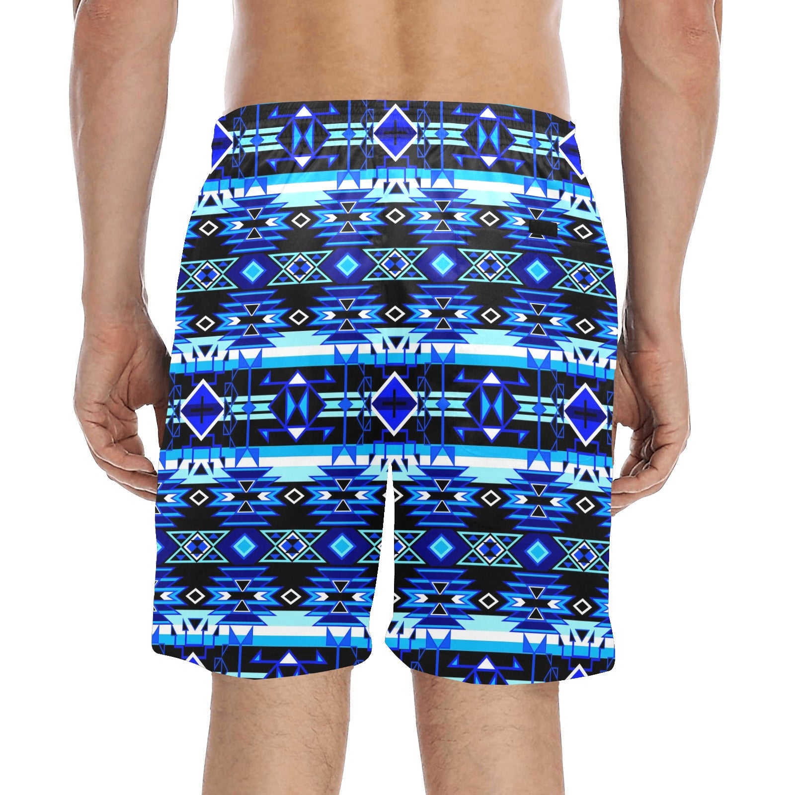 Force of Nature Winter Night Men's Mid-Length Beach Shorts