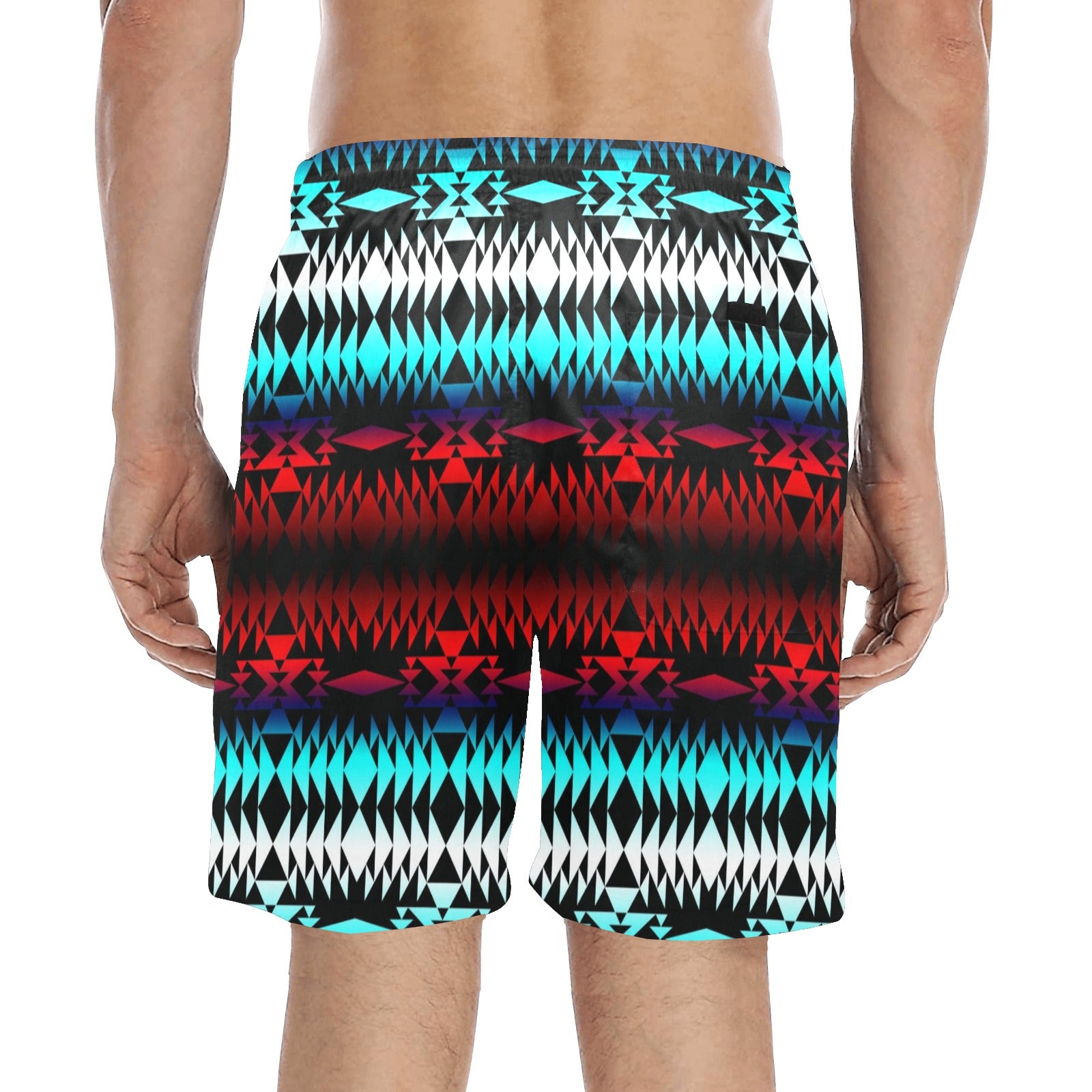 In Between Two Worlds Men's Mid-Length Beach Shorts