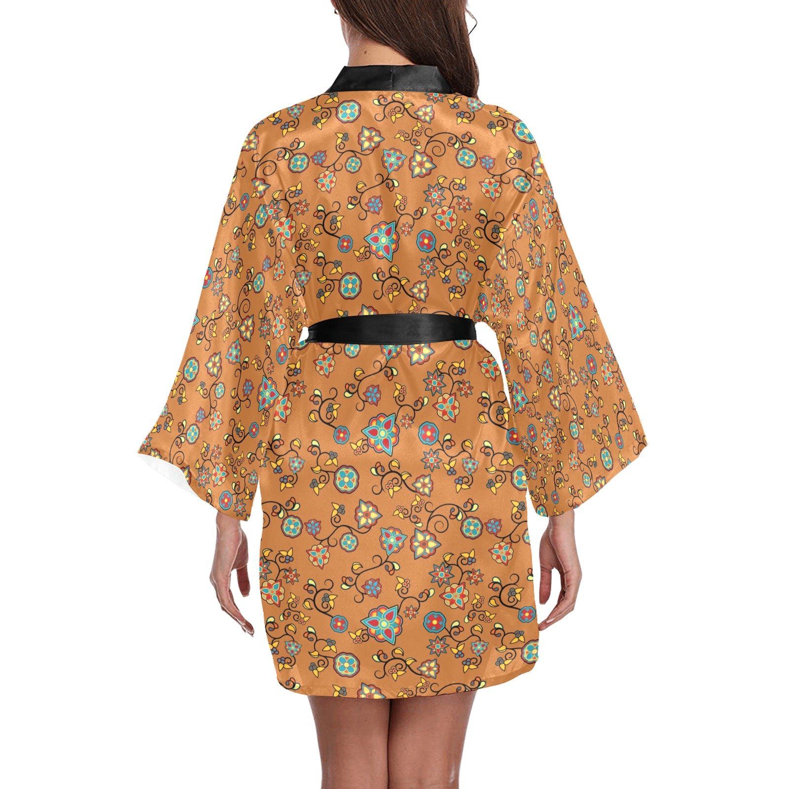 Fire Bloom Light Long Sleeve Kimono Robe Long Sleeve Kimono Robe e-joyer 