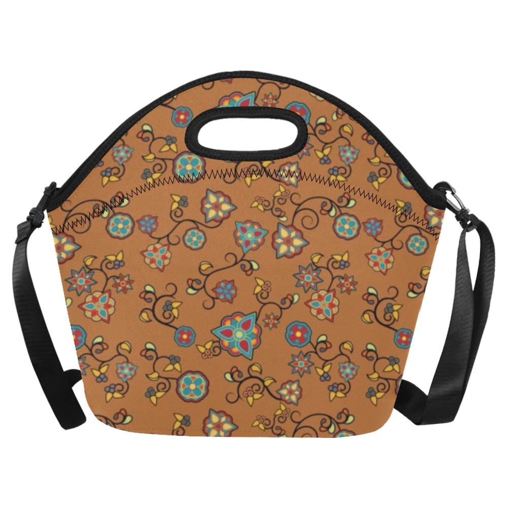 Fire Bloom Light Neoprene Lunch Bag/Large (Model 1669) bag 49 Dzine 