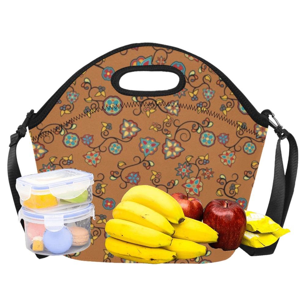 Fire Bloom Light Neoprene Lunch Bag/Large (Model 1669) bag 49 Dzine 