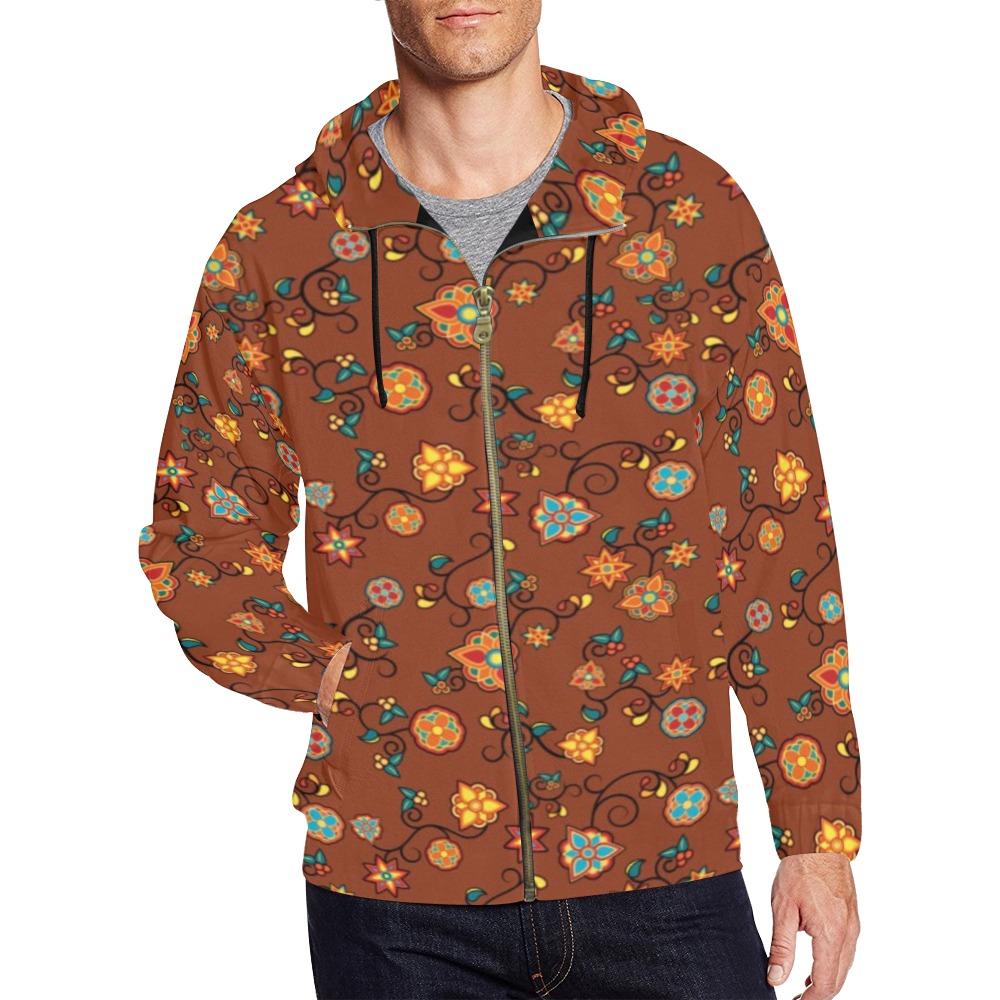 Fire Bloom Shade All Over Print Full Zip Hoodie for Men (Model H14) All Over Print Full Zip Hoodie for Men (H14) e-joyer 