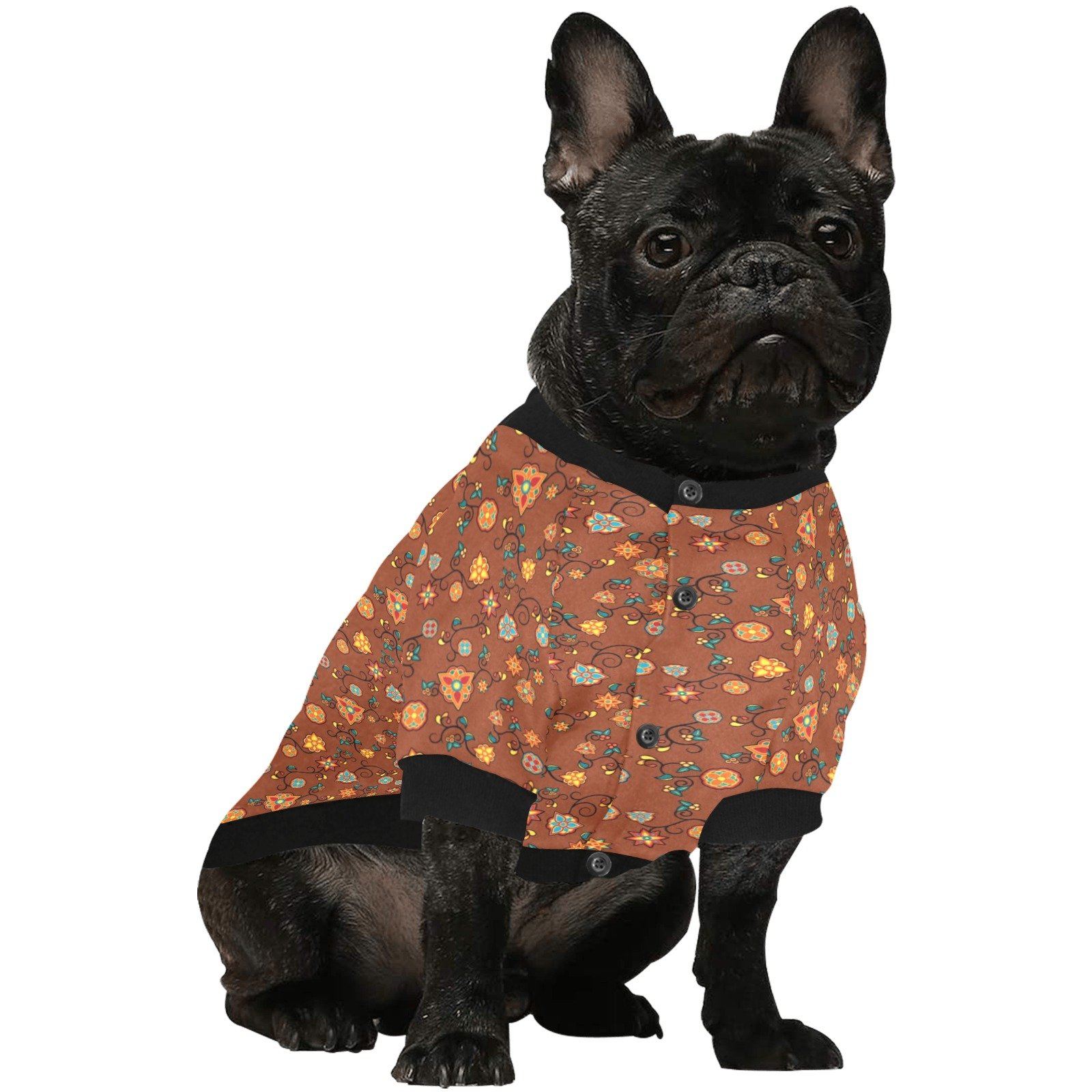 Fire Bloom Shade Pet Dog Round Neck Shirt Pet Dog Round Neck Shirt e-joyer 
