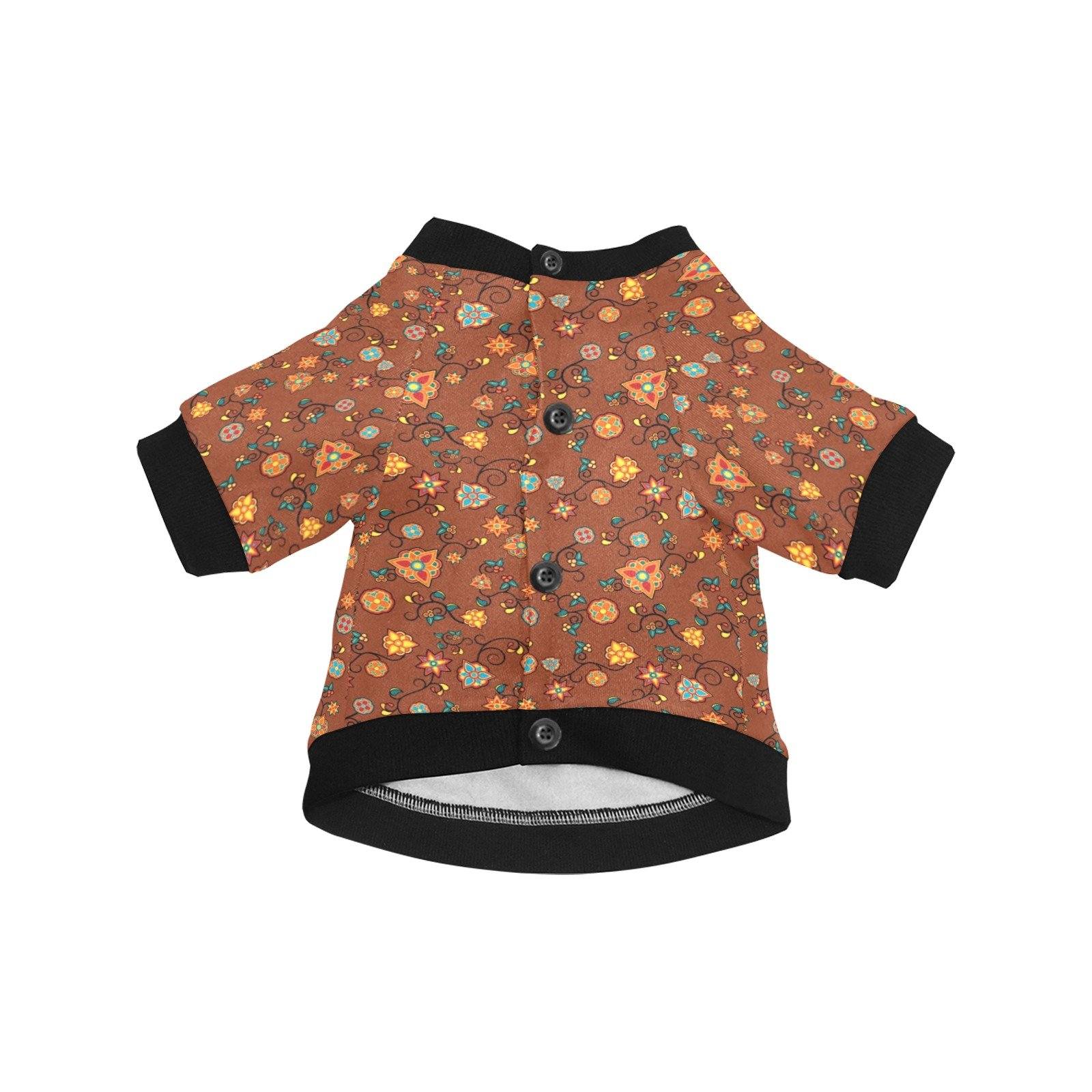 Fire Bloom Shade Pet Dog Round Neck Shirt Pet Dog Round Neck Shirt e-joyer 