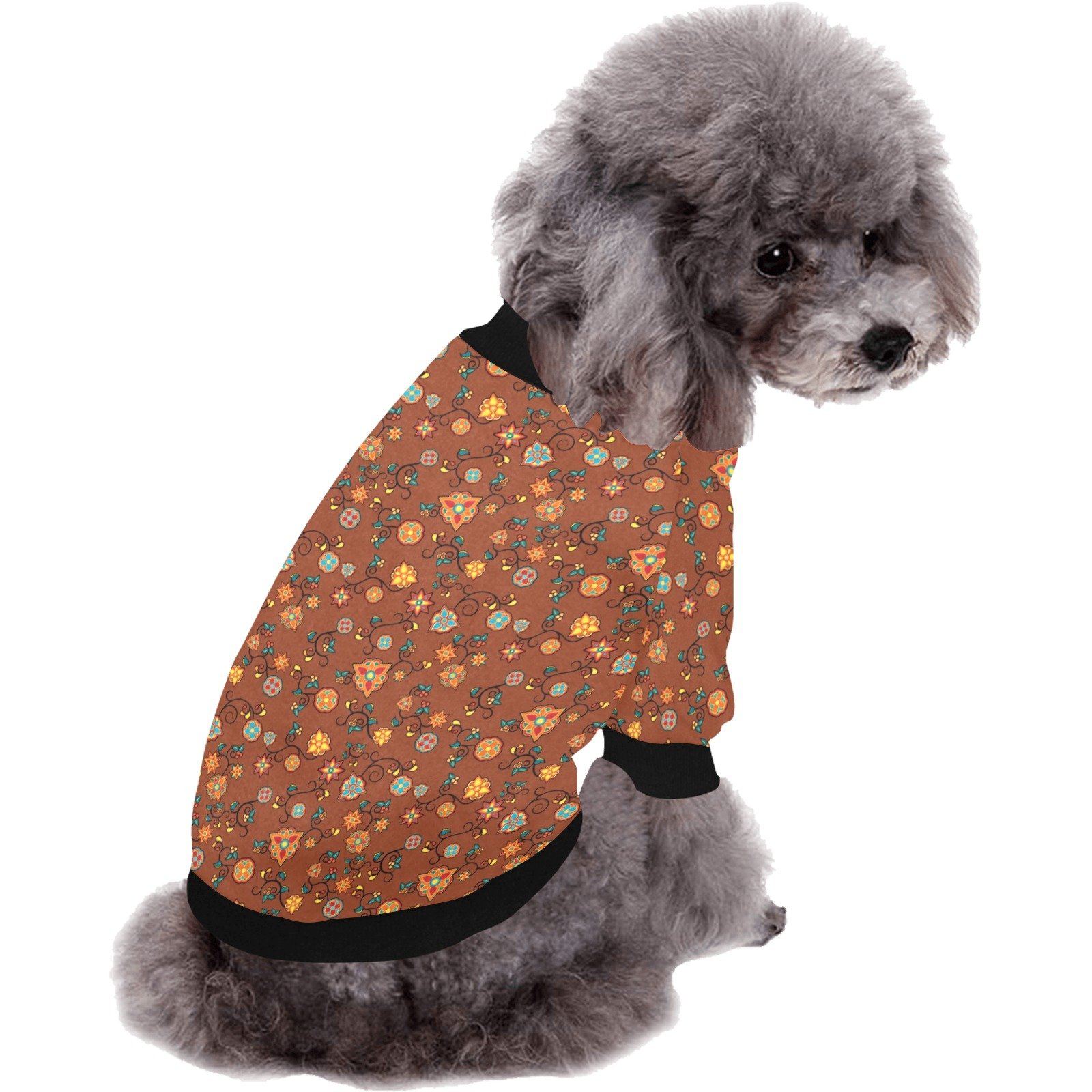 Fire Bloom Shade Pet Dog Round Neck Shirt Pet Dog Round Neck Shirt e-joyer 