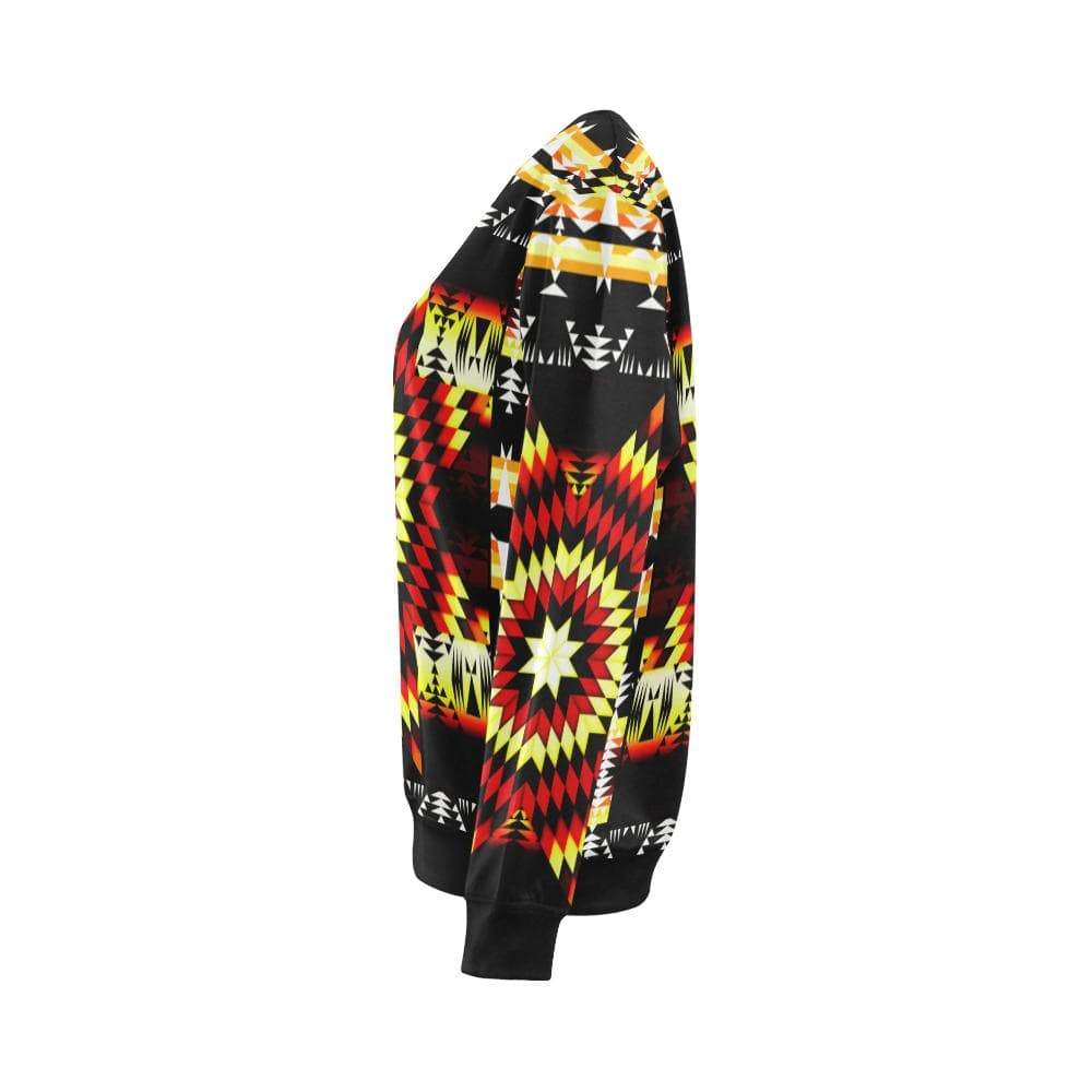 Fire Colors All Over Print Crewneck Sweatshirt for Women (Model H18) Crewneck Sweatshirt for Women (H18) e-joyer 