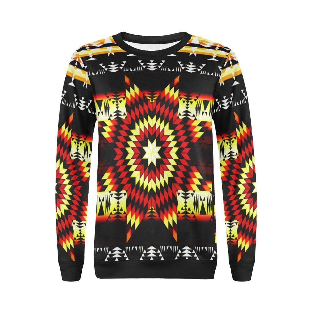 Fire Colors All Over Print Crewneck Sweatshirt for Women (Model H18) Crewneck Sweatshirt for Women (H18) e-joyer 