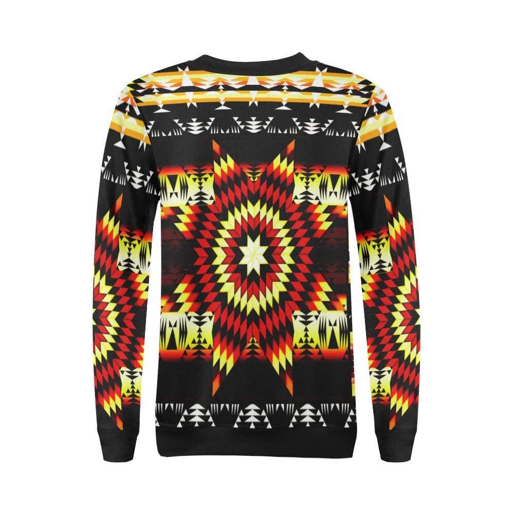 Fire Colors All Over Print Crewneck Sweatshirt for Women (Model H18) Crewneck Sweatshirt for Women (H18) e-joyer 