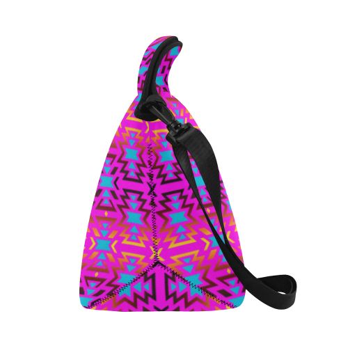 Fire Colors and Sky Cotton Candy Neoprene Lunch Bag/Large (Model 1669) Neoprene Lunch Bag/Large (1669) e-joyer 
