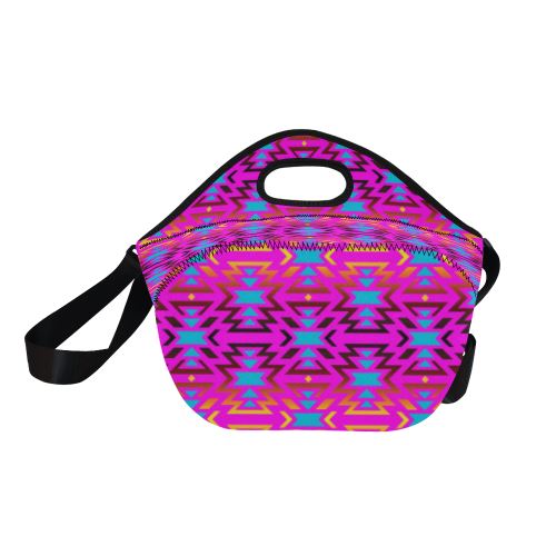 Fire Colors and Sky Cotton Candy Neoprene Lunch Bag/Large (Model 1669) Neoprene Lunch Bag/Large (1669) e-joyer 