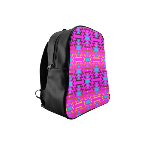 Fire Colors and Sky Cotton Candy School Backpack (Model 1601)(Small) School Backpacks/Small (1601) e-joyer 