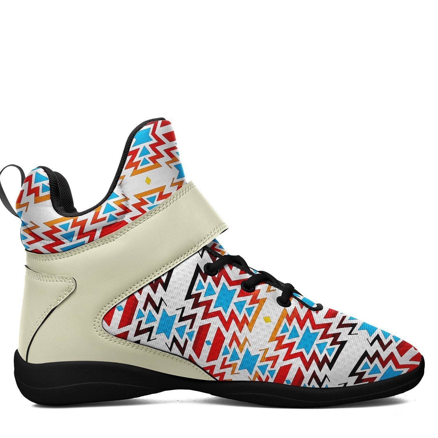 Fire Colors and Sky Ipottaa Basketball / Sport High Top Shoes - Black Sole 49 Dzine 